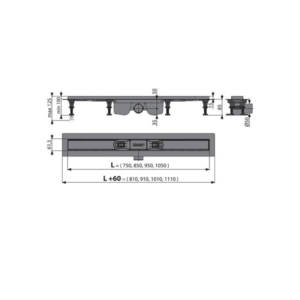 Душевой лоток AlcaPlast Optima APZ12-850